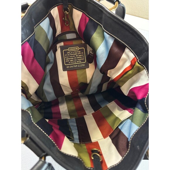 COACH XL Gigi 65th Anniversary Legacy Leather Tote, Black Great Condition, 11131 - Picture 4 of 13